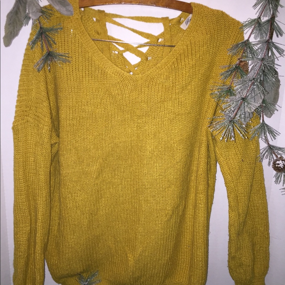Mustard Yellow Knitted Sweater